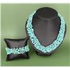 Image 1 : Turquoise Nugget Necklace Bracelet Set