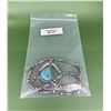 Image 3 : Navajo Sterling Turquoise Bench Bead Necklace