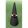 Image 1 : Sterling Silver Lab Grown Ruby Ring