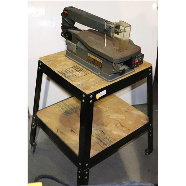 DUREX SCROLL SAW ON STAND (ON WHEELS)