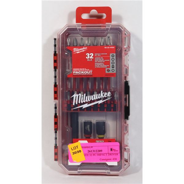 MILWAUKEE 32 PC IMPACT DRIVER BIT SET