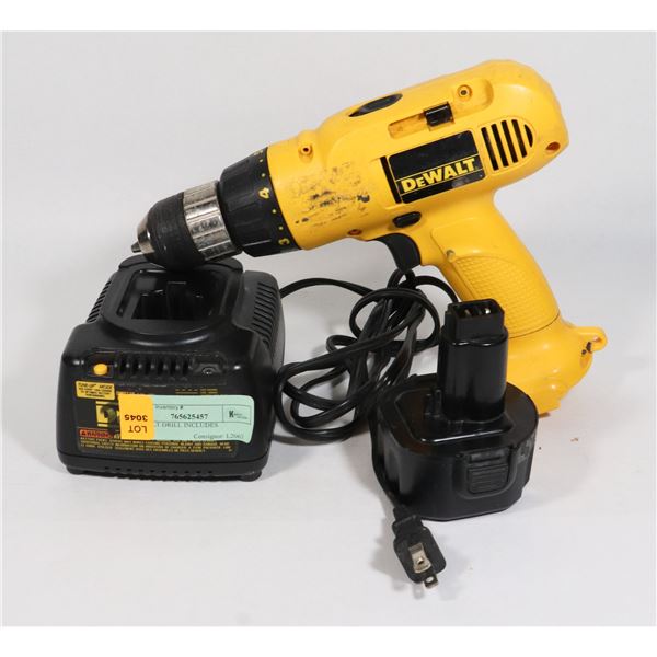 DEWALT DRILL INCLUDES