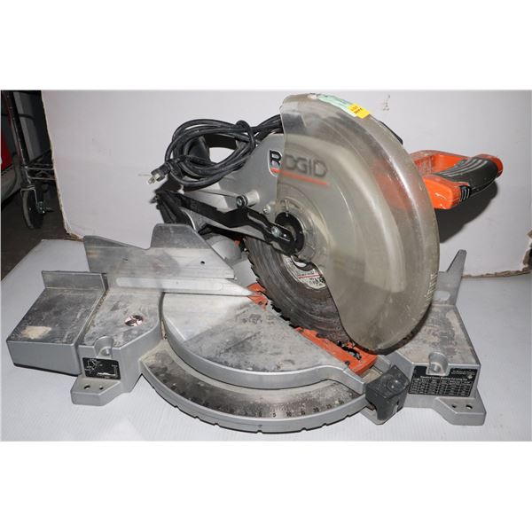 RIDGID 12" LASER MITER SAW, 15AMP