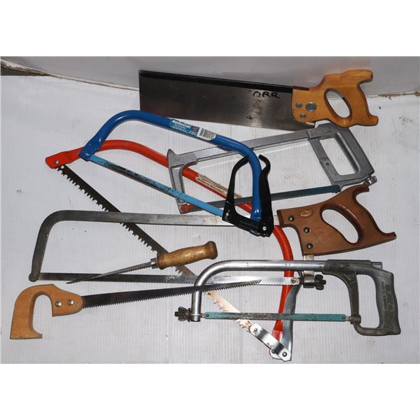 LARGE LOT OF ASSORTED ESTATE SAWS