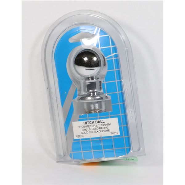 2" DIAMETER X 1" SHANK 6000LB SOLID STEEL REESE