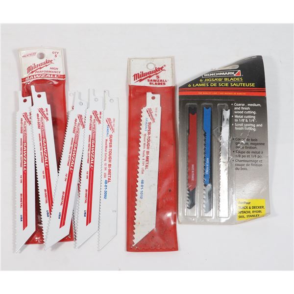 ASSORTED SAW BLADES, MOST LOOK NEW