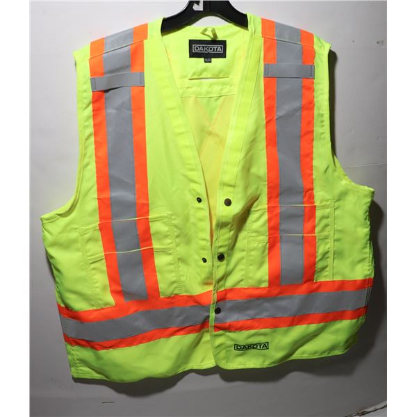 NEW DAKOTA WORK SAFETY VEST SIZE 4XL/5XL