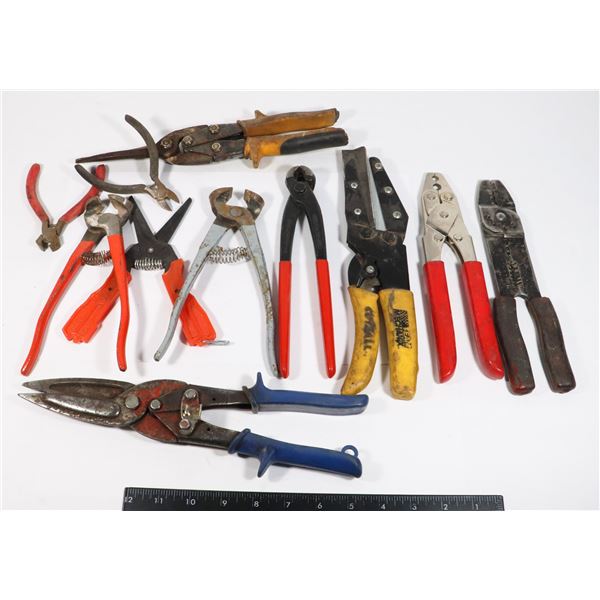 LOT OF TOOLS, EAR CLAMP PLIERS ,CUTTERS AND MORE!