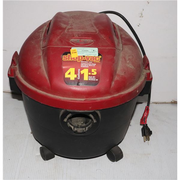 SHOP VAC 4 GALLON 1.5HP WET/ DRY VACUUM
