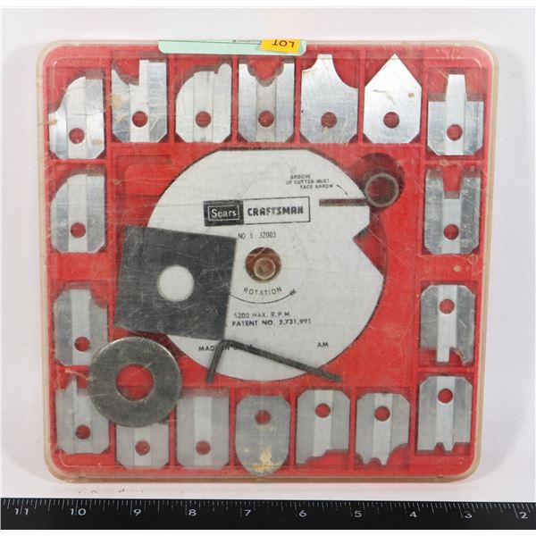 SEARS CRAFTSMAN MOLDING HEAD SET WITH 18 BLADES