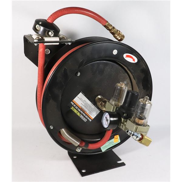 CENTRAL PNEUMATIC RETRACTABLE HOSE REEL WITH 25FT