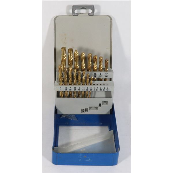 DRILL BIT SET IN METAL CASE