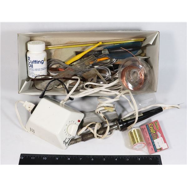 SMALL LOT OF SOLDERING TOOLS AND