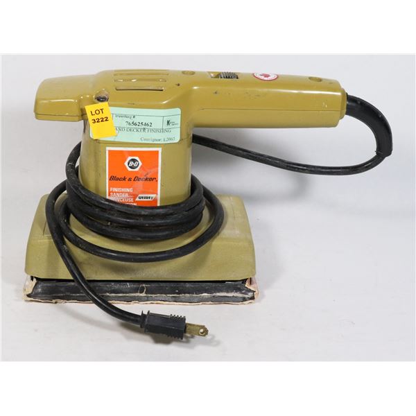 BLACK AND DECKER FINISHING SANDER