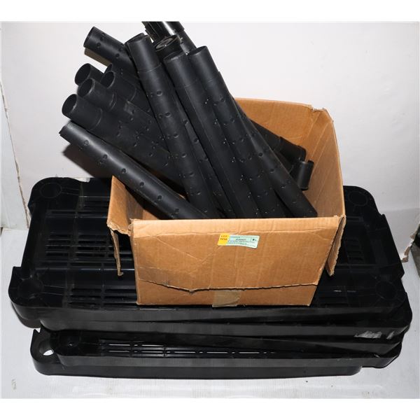 BLACK PLASTIC SHELVING UNIT, UNKNOWN IF COMPLETE