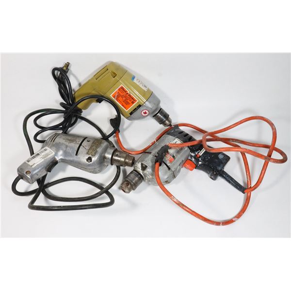 3 OLDER MODEL DRILLS