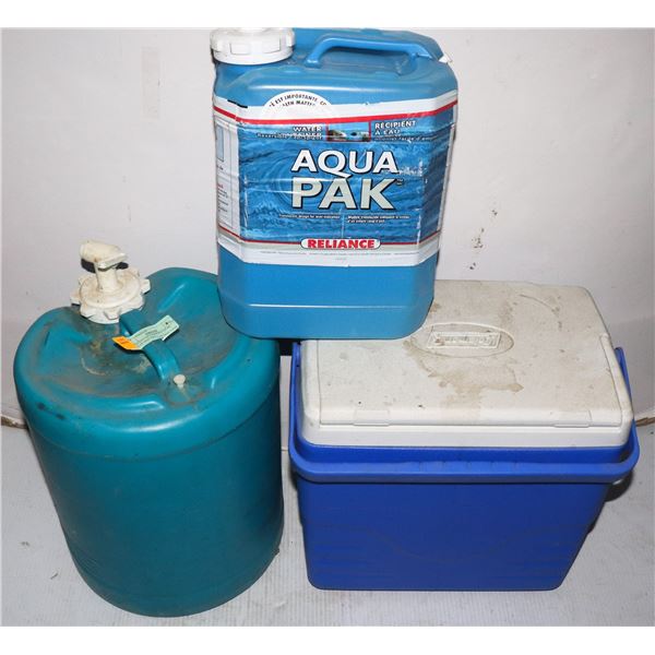 ESTATE LOT OF CAMPING GEAR, COOLER AND TWO