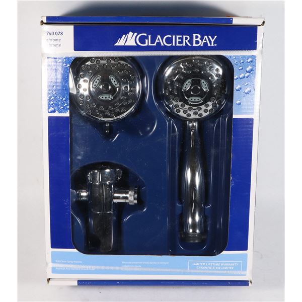 CHROME DUAL SHOWER SYSTEM. SEALED PACKAGE