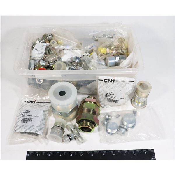 LOT OF ASSORTED HYDRAULIC FITTINGS