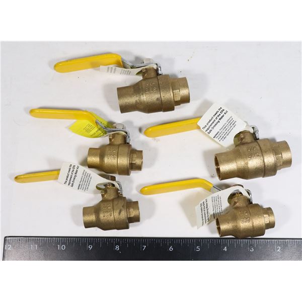 LOT OF 5 - APOLLO CXC BALL VALVES. NEW