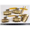 Image 1 : LOT OF 5 - PROCORE THREADED NPT BALL VALVES