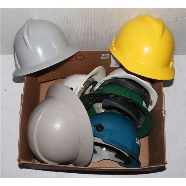 LOT OF 7  ADJUSTABLE HARD HATS