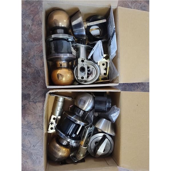 2 SETS OF BRINKS ENTRY DOOR SET WITH DEADBOLTS