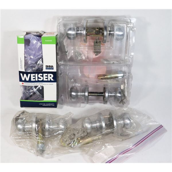 LOT OF 5 PASSAGEWAY  DOOR HANDLES