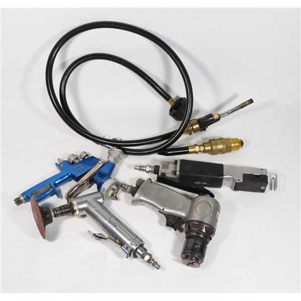 LOT OF VARIOUS AIR TOOLS AND MORE