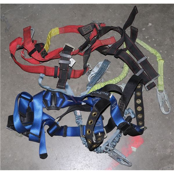 LOT OF USED SAFETY HARNESSES