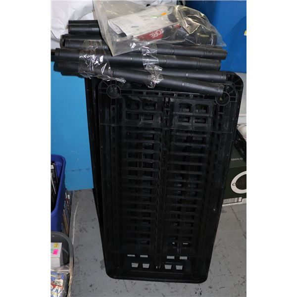 STORE RETURN: 5 SHELF PLASTIC SHELVING