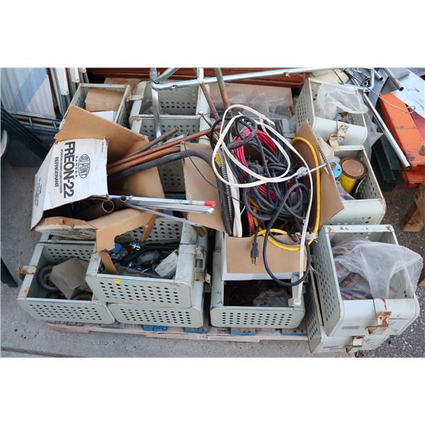 PALLET OF SHOP DRAWERS FULL OF ASSORTED SHOP