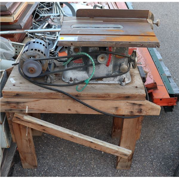 ESTATE TABLE SAW ON HOME MADE STAND