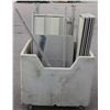Image 1 : ROLLING SHOP BIN FULL OF SHELVING