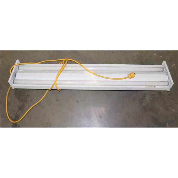 SHOP LIGHTING CONVERTED TO PLUG IN INSTEAD OF