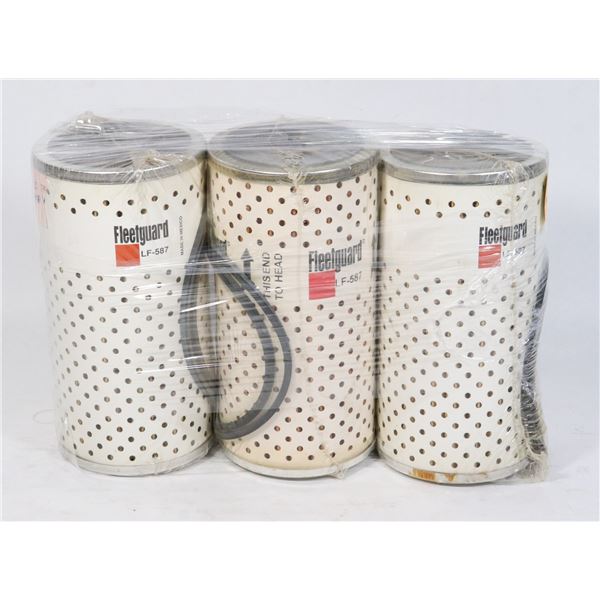 LOT OF 3 NEW FLEETGUARD LF-587 LUBE FILTERS