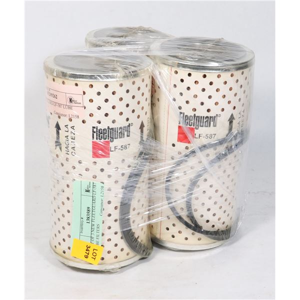 LOT OF 3 NEW FLEETGUARD LF-587 LUBE FILTERS