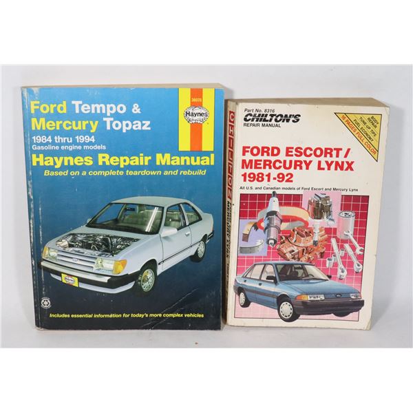 2 FORD AUTOMOTIVE REPAIR MANUALS