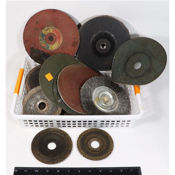 LOT OF USED GRINDER WHEELS/ SANDING DISCS
