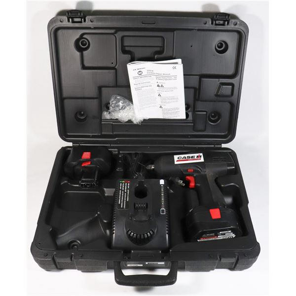 CASE 1/2" IMPACT WITH TWO BATTERIES, CHARGER,