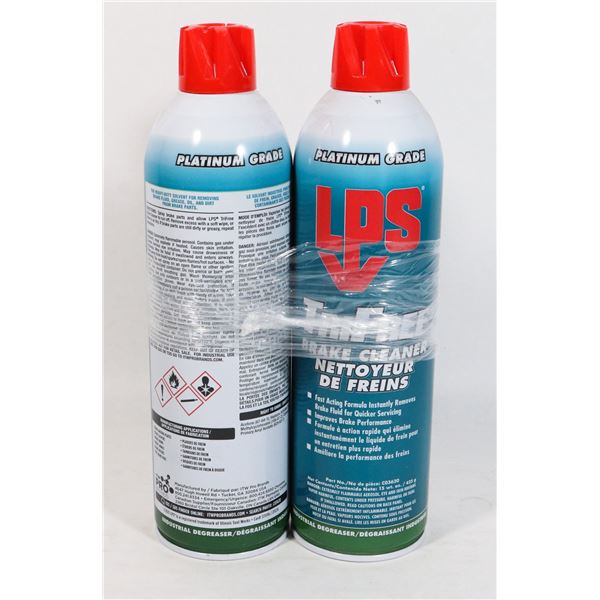 TWO NEW 425G CANS OF LPS TRI FREE BRAKE CLEANER