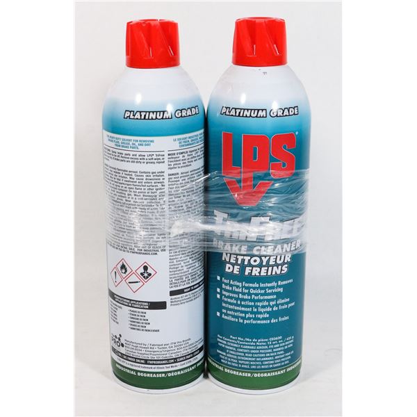 TWO NEW 425G CANS OF LPS TRI FREE BRAKE CLEANER