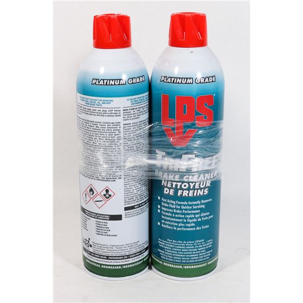 TWO NEW 425G CANS OF LPS TRI FREE BRAKE CLEANER
