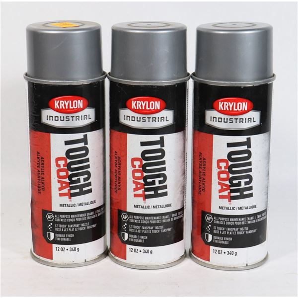 THREE NEW CANS OF KRYLON INDUSTRIAL TOUGH COAT