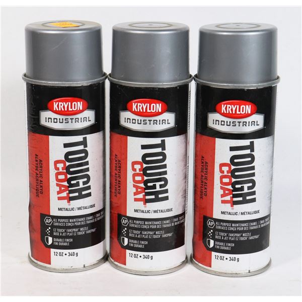 THREE NEW CANS OF KRYLON INDUSTRIAL TOUGH COAT