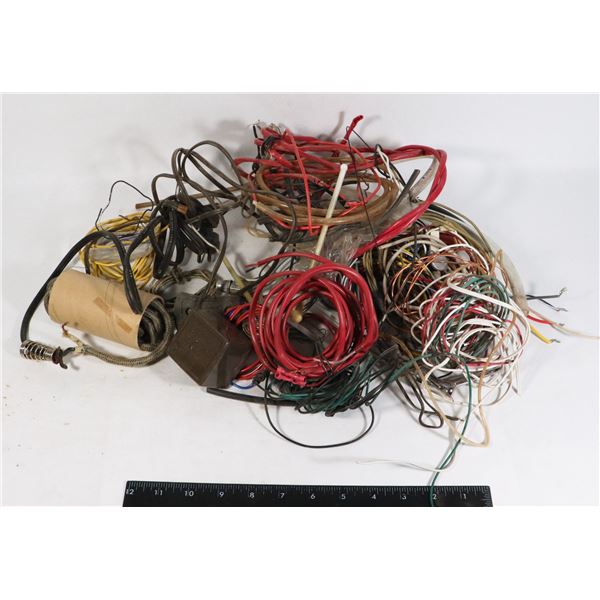 SMALL BOX OF CORDS AND WIRES