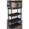 Image 1 : BLACK PLASTIC SHELVING UNIT GOOD OVERALL CONDITION