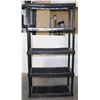 Image 2 : BLACK PLASTIC SHELVING UNIT GOOD OVERALL CONDITION