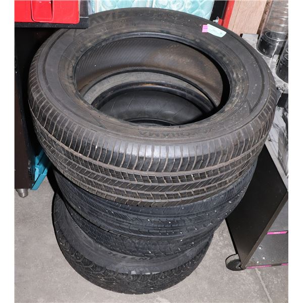 LOT OF 4 TIRES GOOD CONDITION DIFFERENT SIZES