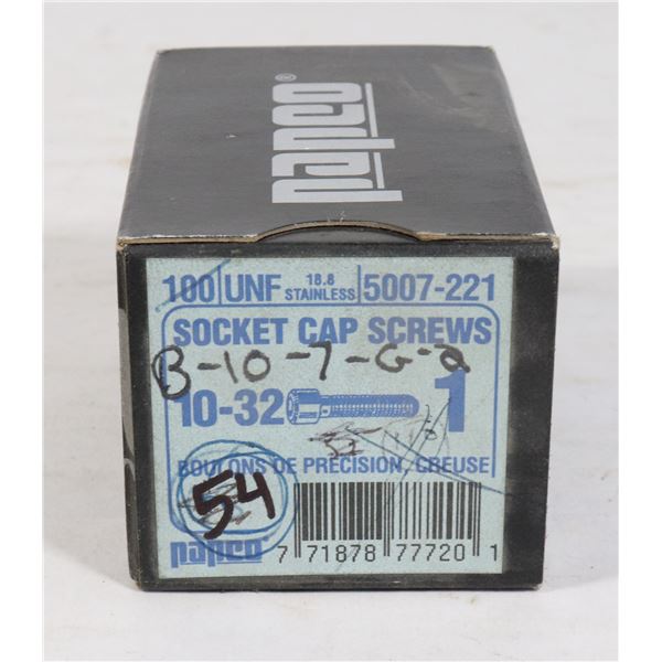 54 10-32 SOCKET CAP SCREWS